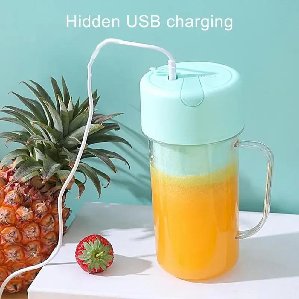 Portable Blender USB Juicer Cup With 6 Blades And Straw Lid 3