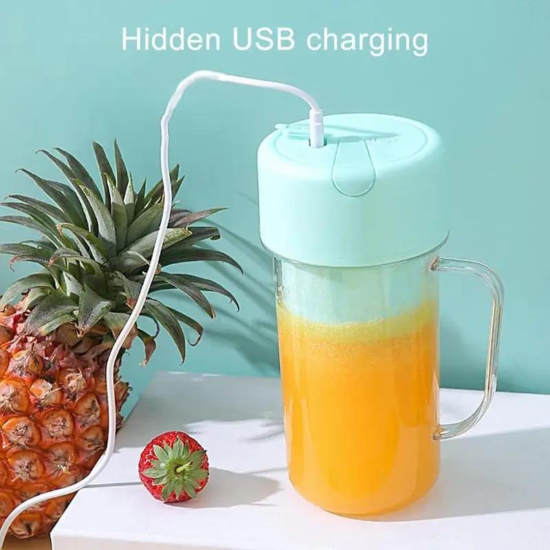 Portable Blender USB Juicer Cup With 6 Blades And Straw Lid 3