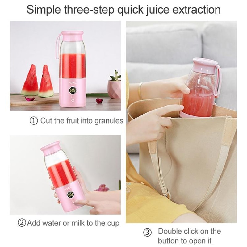 Vitamer Portable Juicer USB Rechargeable Mini Fruit Blender Bottle 3