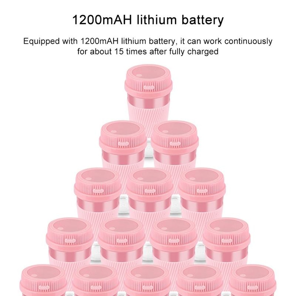 Portable Blender USB Rechargeable Mini Fruit Juicer Cup 12