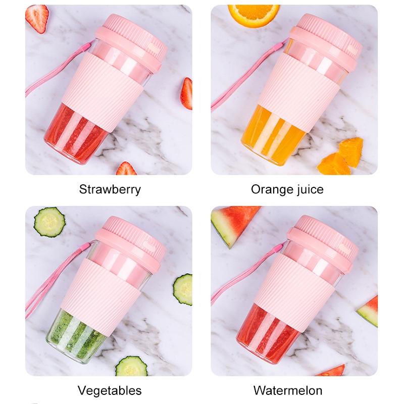 Portable Blender USB Rechargeable Mini Fruit Juicer Cup 13