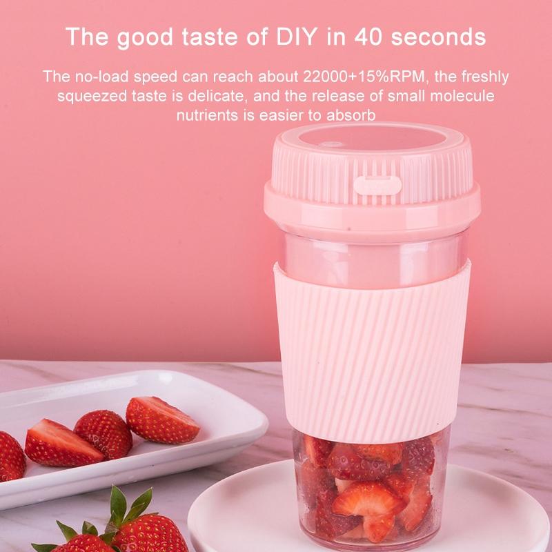 Portable Blender USB Rechargeable Mini Fruit Juicer Cup 15