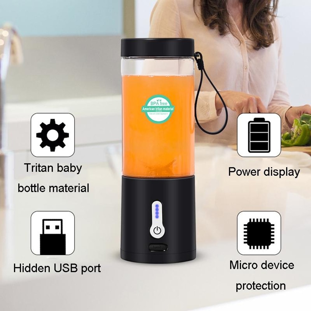 Portable USB Rechargeable Mini Juicer Cup Smoothie Blender 4