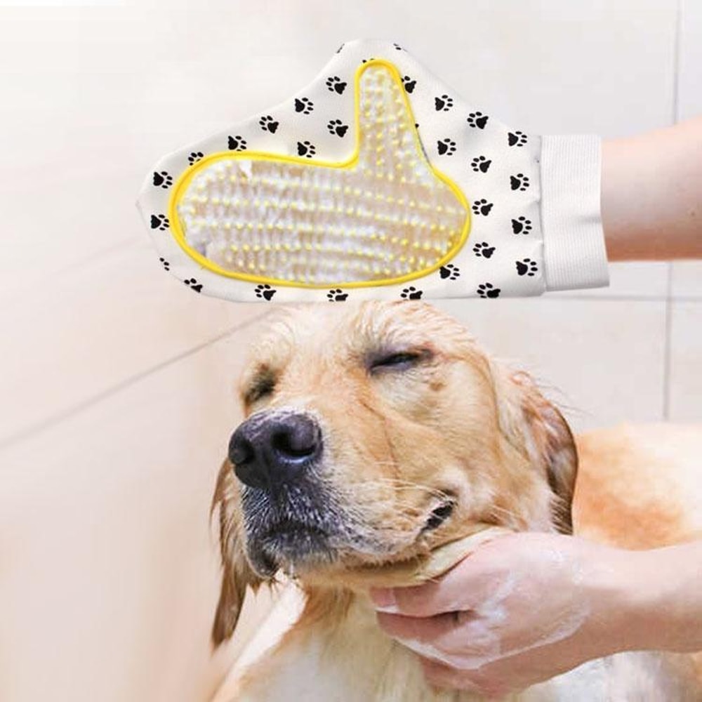 Soft Dog Bath Brush Glove For Pet Grooming And Massage 0