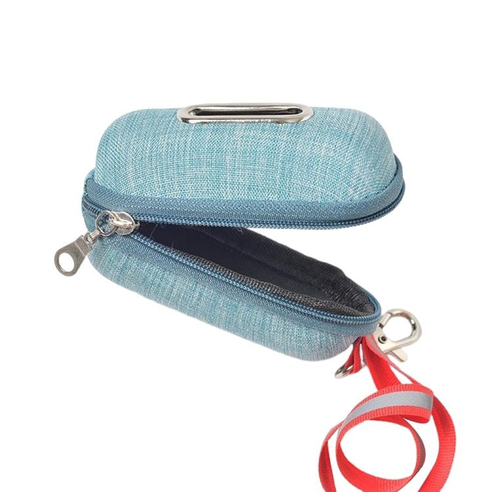 Portable Linen Dog Poop Bag Holder With Reflective Strap 2