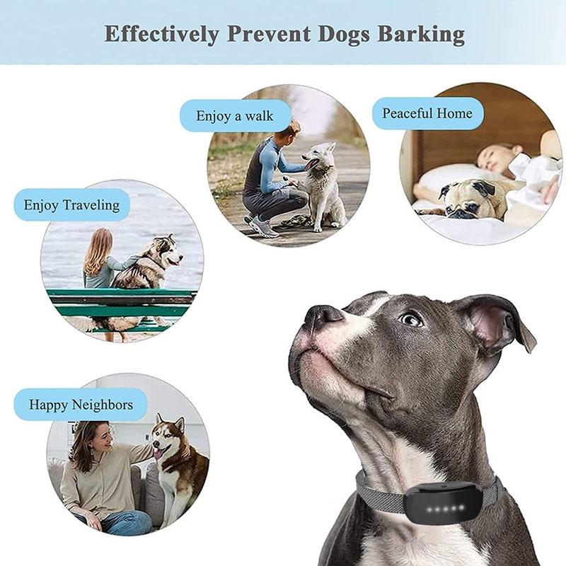Rechargeable Waterproof Anti Bark Dog Trainer Collar 4