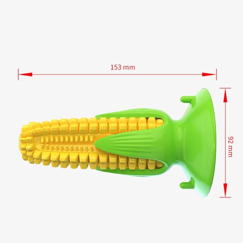 Suction Cup Dog Toy Corn Dog Toothbrush Toy for Chewing and Dental Cleaning