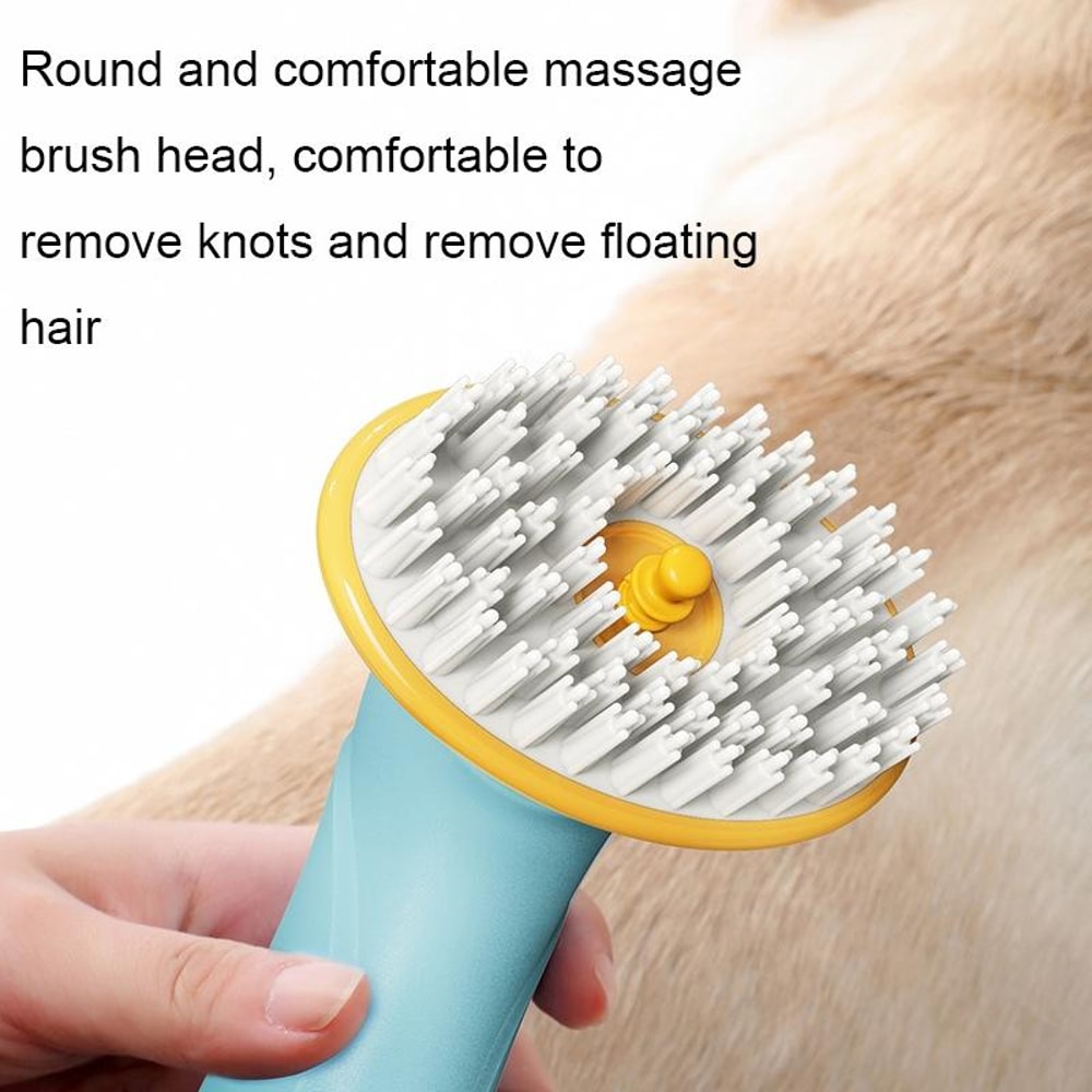 Pet Bath Massage Brush with Shampoo Dispenser for Dogs and Cats