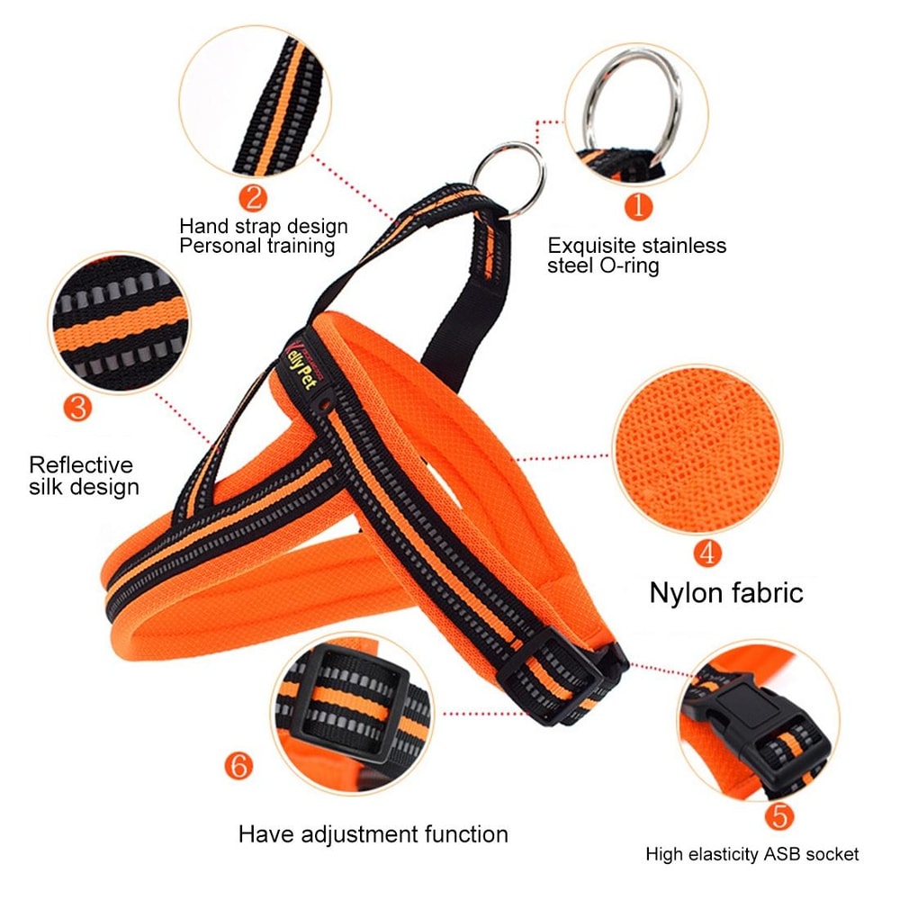 Reflective Dog Harness With Leash For Safe Big Dog Walks 7