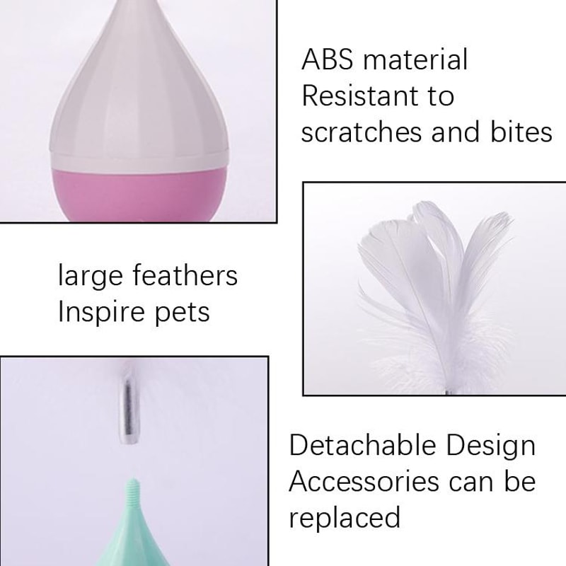 Interactive Feather Tumbler Cat Toy For Boredom Relief 2