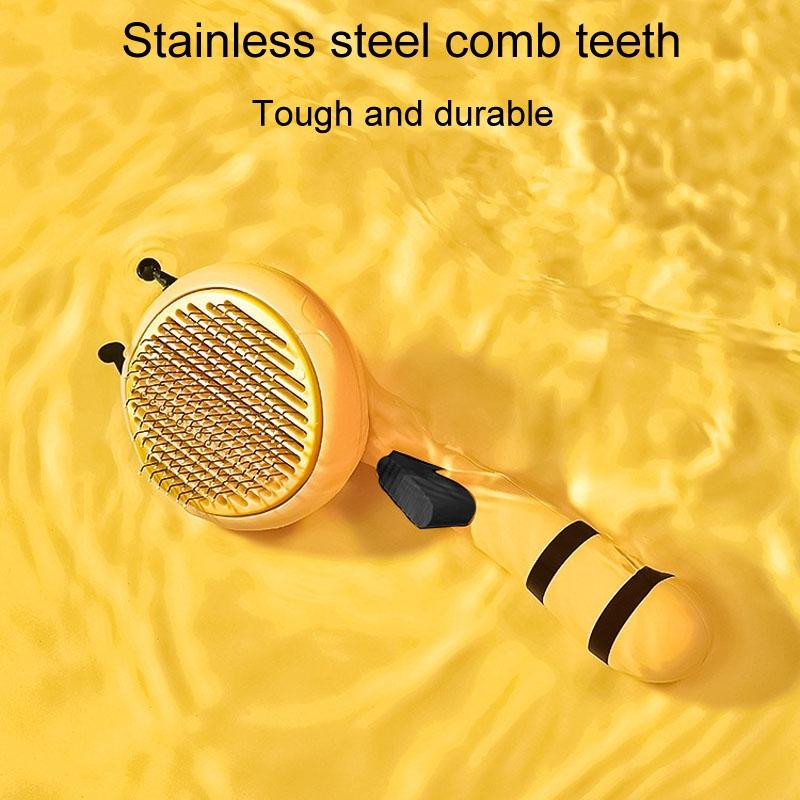 Bee Self Cleaning Cat Grooming Brush For Pet Hair Removal 3