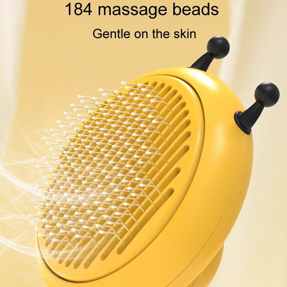Bee Self Cleaning Cat Grooming Brush For Pet Hair Removal 4