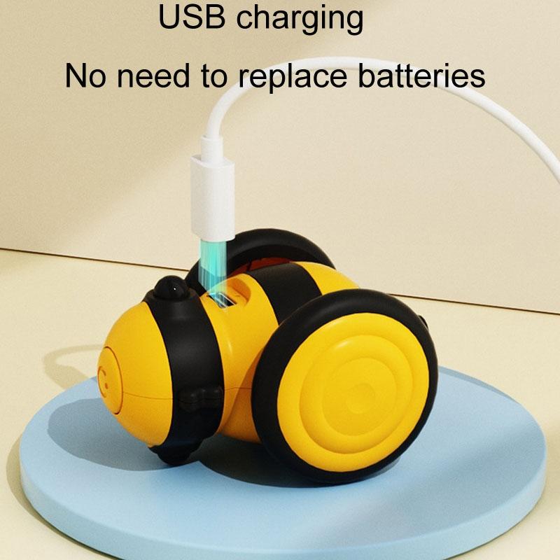 Bee Shaped Interactive Cat Toy With Automatic Motion And USB Rechargeable Design 2