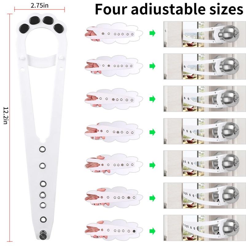 Adjustable Pet Door Latch No Drill Cat Door Holder For Dog Proof Rooms 3