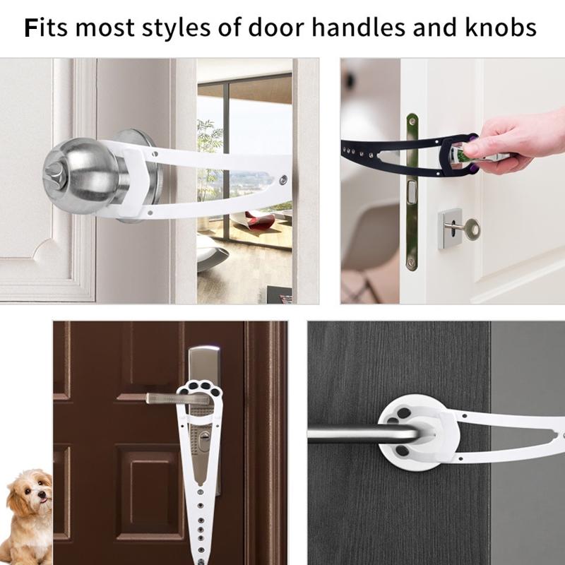 Adjustable Pet Door Latch No Drill Cat Door Holder For Dog Proof Rooms 2
