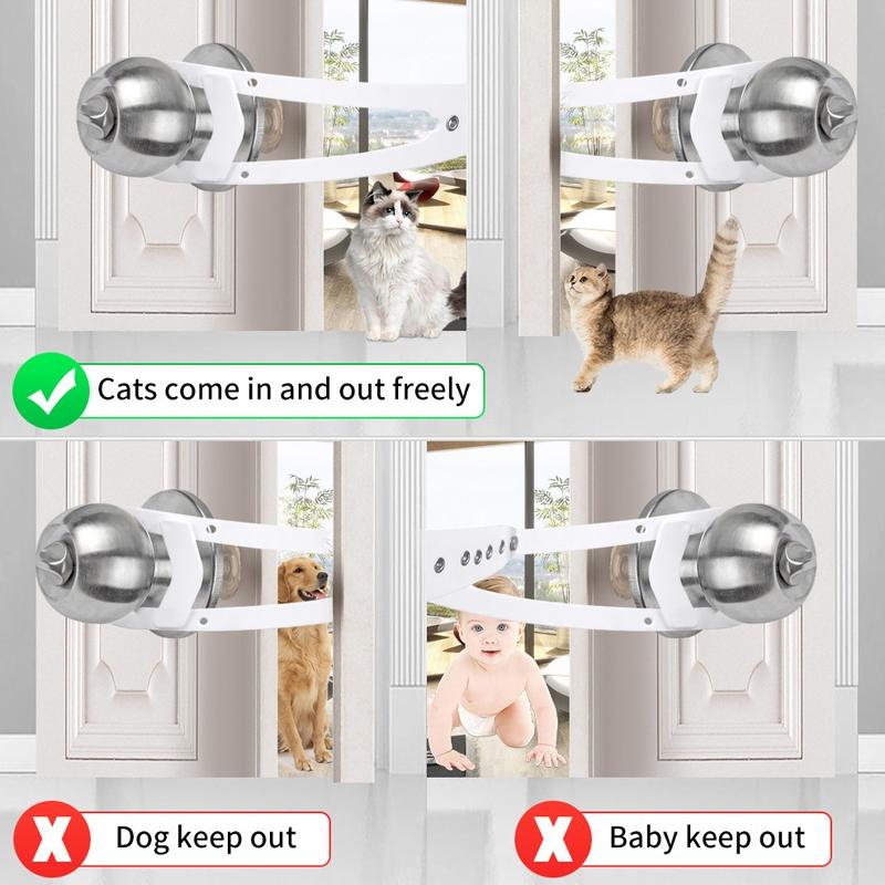 Adjustable Pet Door Latch No Drill Cat Door Holder For Dog Proof Rooms 7