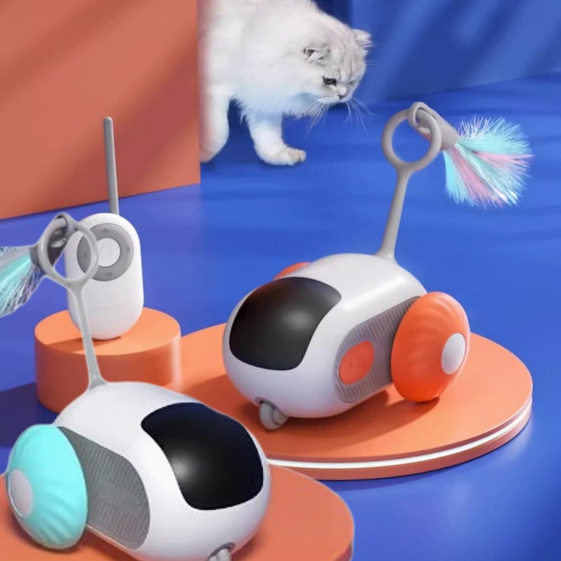 Smart GravityRunning Electric Cat Toy Remote Control Dual Mode Interactive Car 1