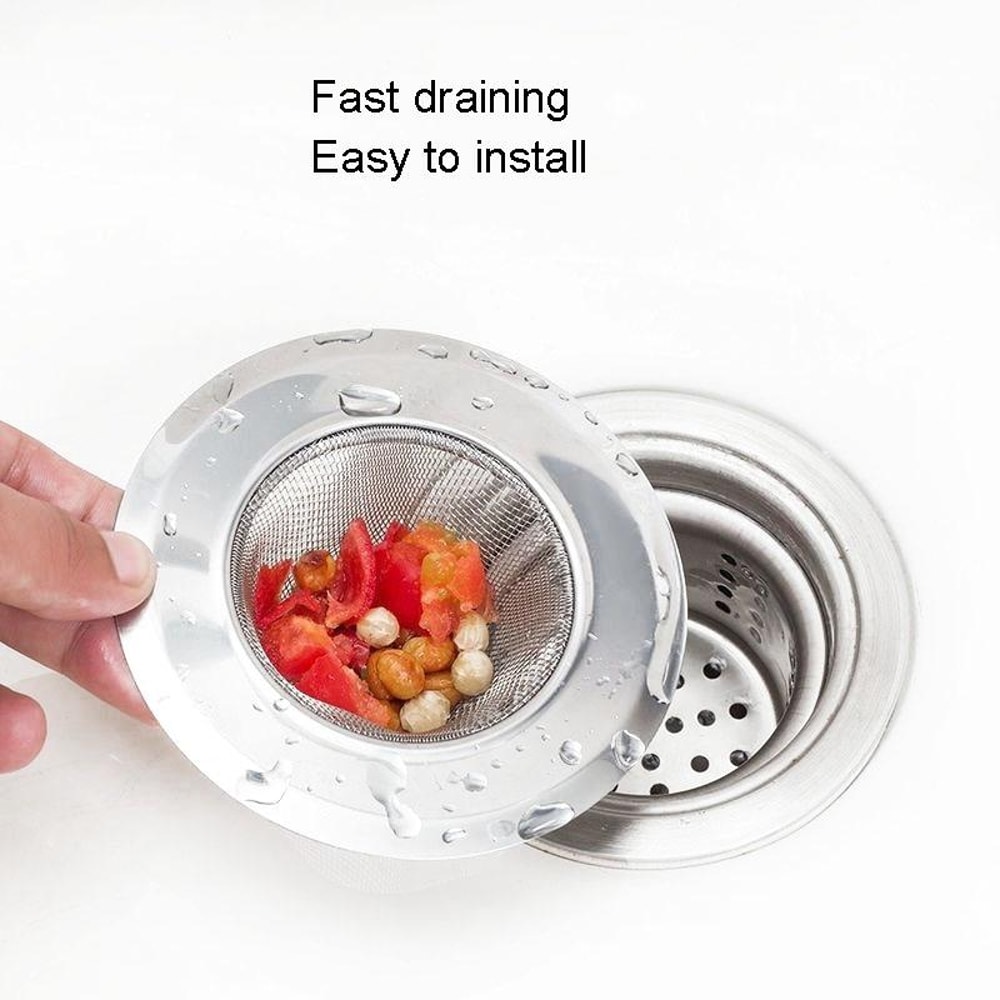 Stainless Steel Kitchen Sink Garbage Filter Durable Wash Basin Drain Filter for Clean and Clog-Free Kitchens