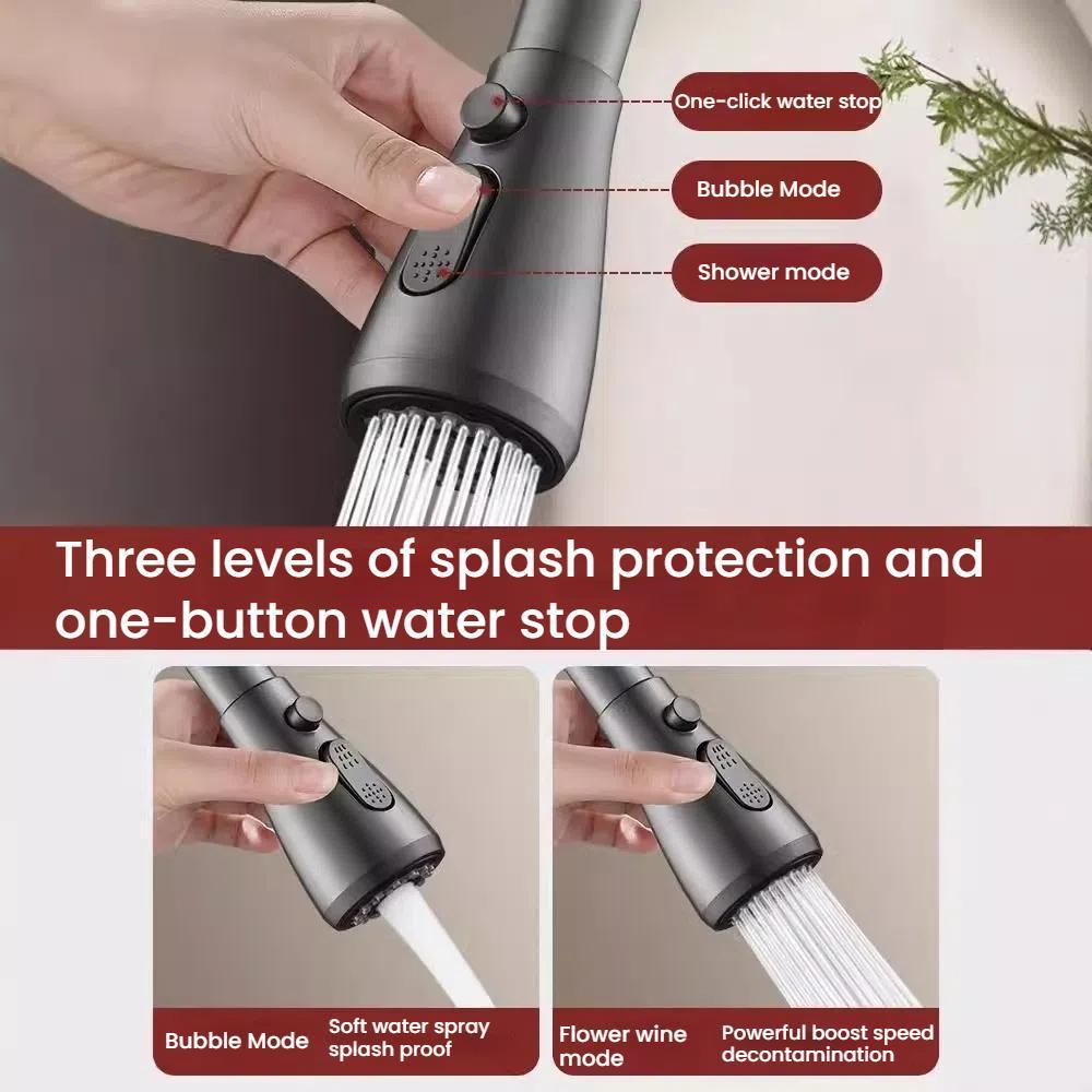 Universal Kitchen Faucet Extender With Swivel Spout Splash Guard Easy Sink Connector 2