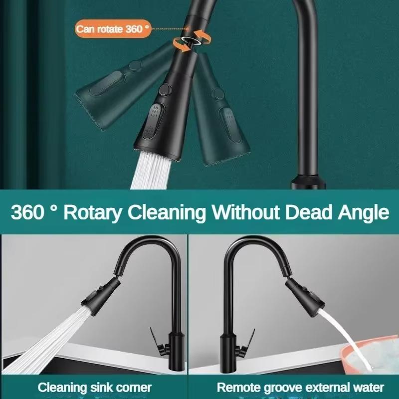 Universal Kitchen Faucet Extender With Swivel Spout Splash Guard Easy Sink Connector 3