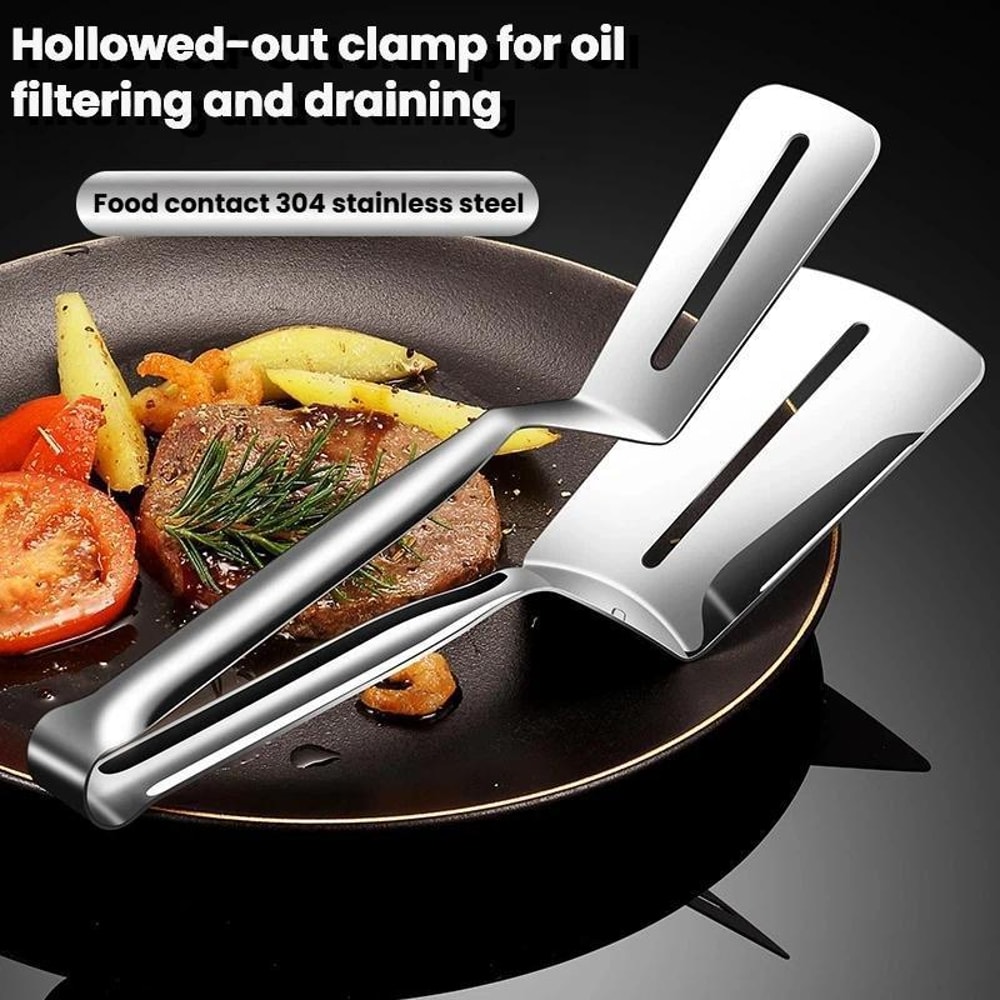 Stainless Steel Food Tongs Home Kitchen Steak and Grilling Tool