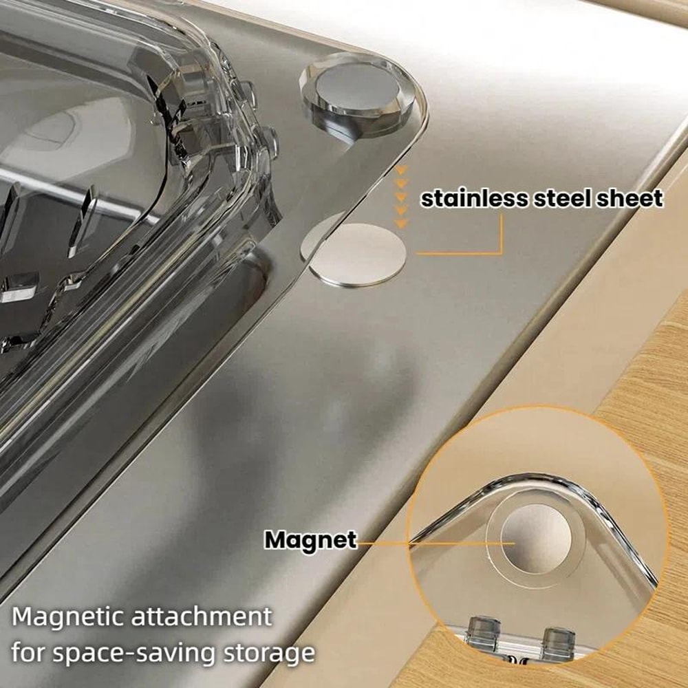 Magnetic Triangle Sink Strainer Food Waste Collector & Kitchen Drain Basket