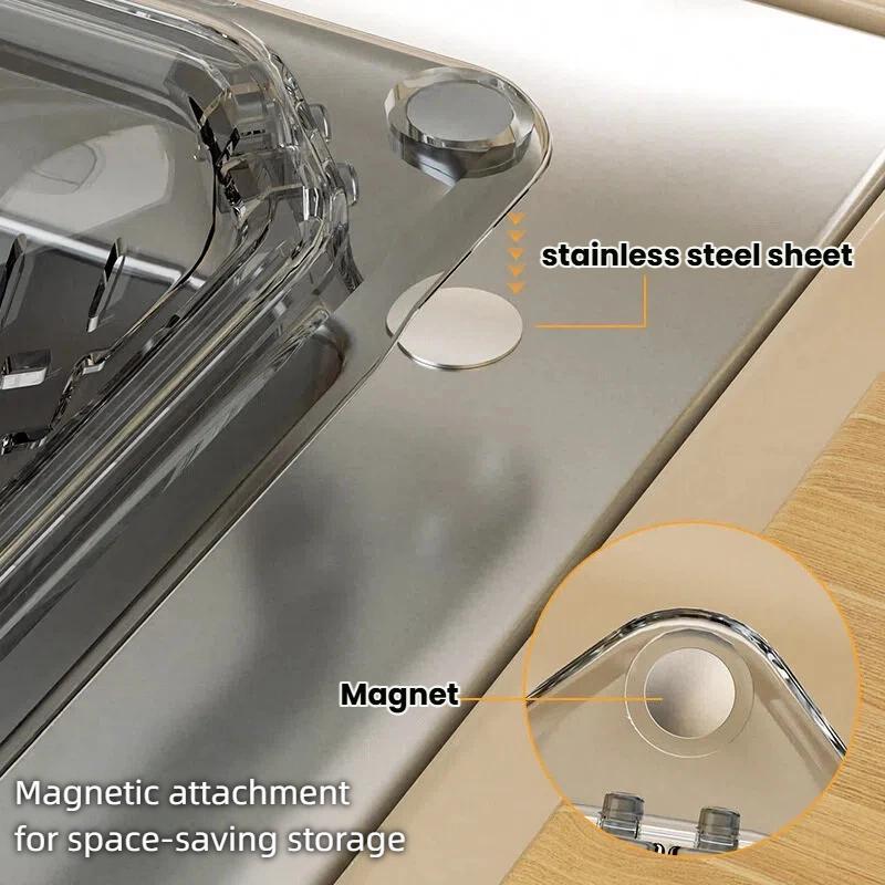 Magnetic Triangle Sink Strainer Food Waste Collector & Kitchen Drain Basket