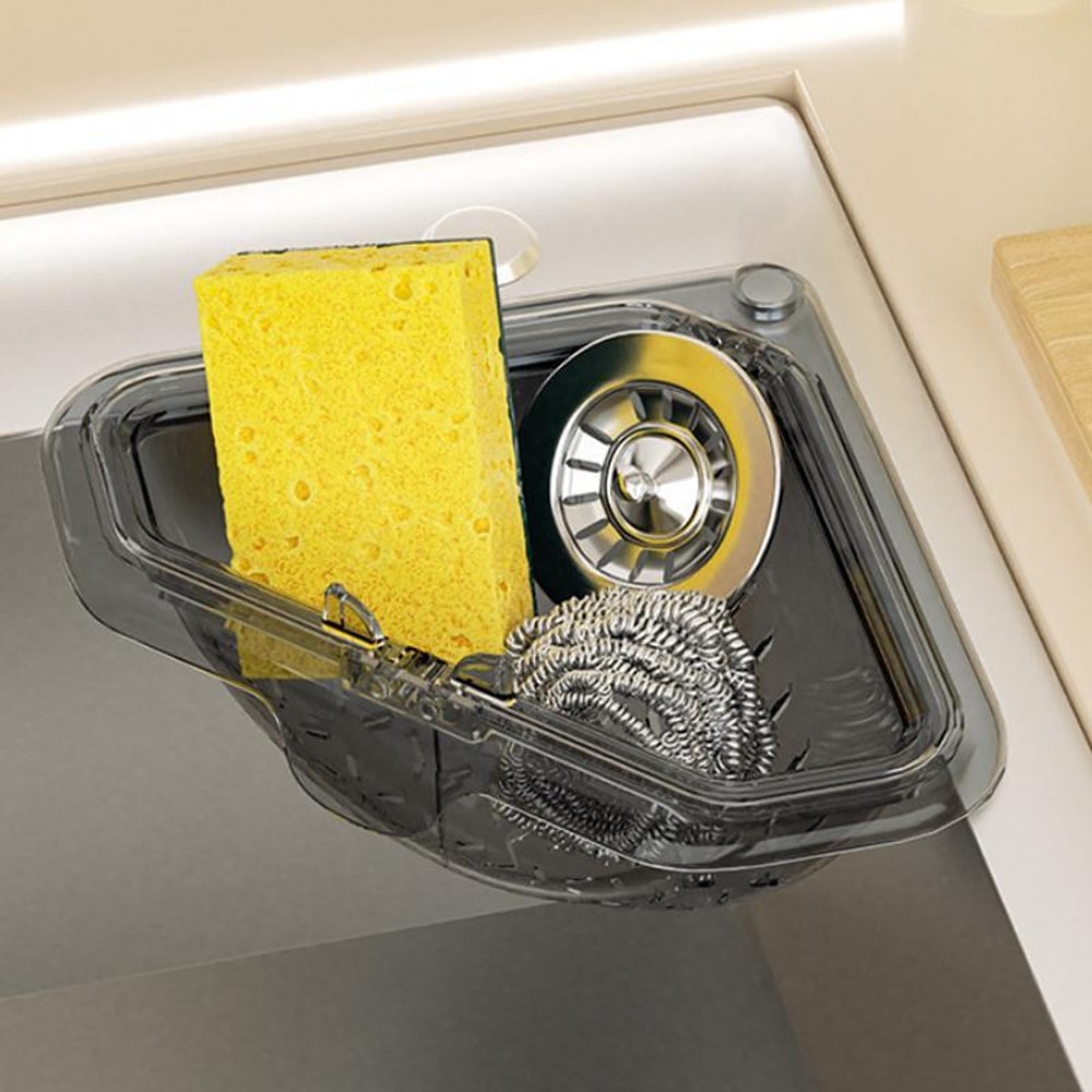 Magnetic Triangle Sink Strainer Food Waste Collector & Kitchen Drain Basket