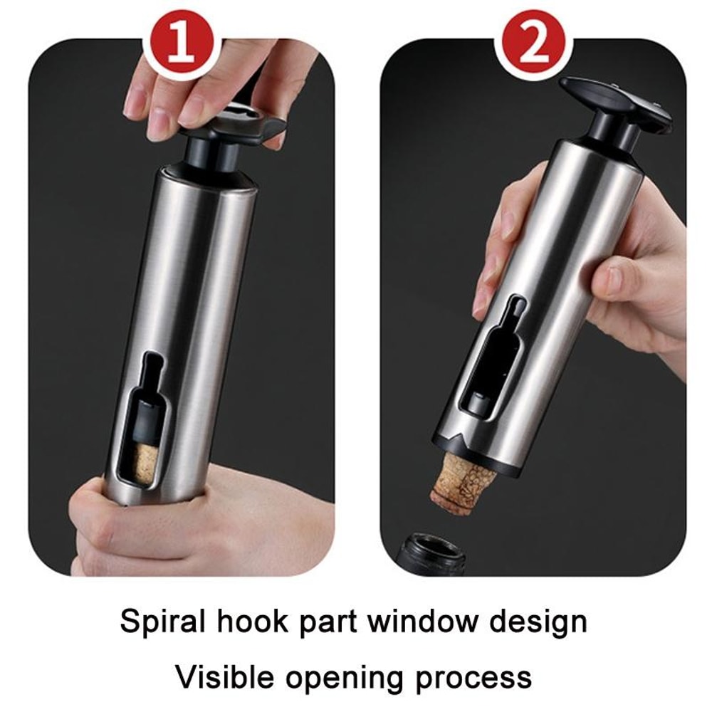 Stainless Steel Wine Bottle Opener Durable Stylish Household Tool For Effortless Wine Opening 2