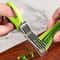 Multi Function Stainless Steel Scallion Scissors For Kitchen MultiBlade Herb Vegetable Cutter 2