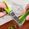Multi Function Stainless Steel Scallion Scissors For Kitchen MultiBlade Herb Vegetable Cutter 2