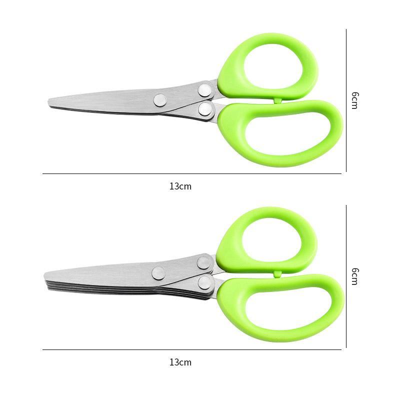 Multi Function Stainless Steel Scallion Scissors For Kitchen MultiBlade Herb Vegetable Cutter 9
