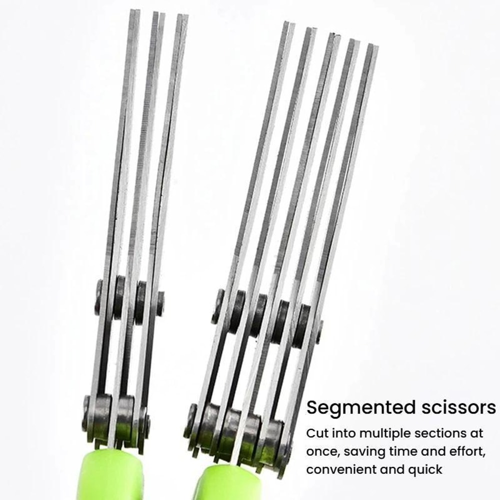 Multi Function Stainless Steel Scallion Scissors For Kitchen MultiBlade Herb Vegetable Cutter 5