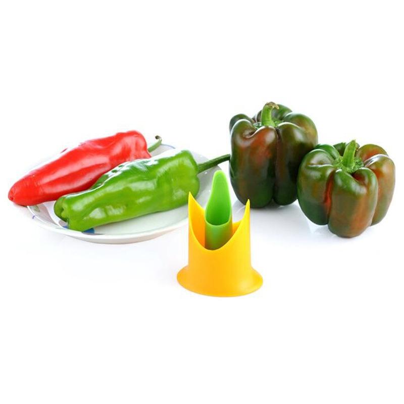 Chili Pepper Seed Extractor & Kitchen Fruit Corer Perfect for Easy Seed Removal