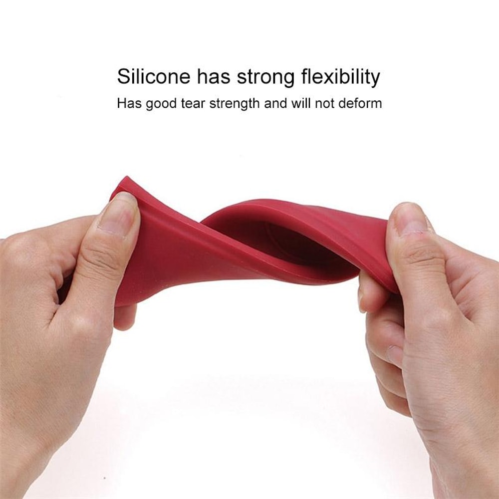 Silicone Pot Holder Handle Cover AntiSlip Soft HeatResistant Kitchen Accessory 3
