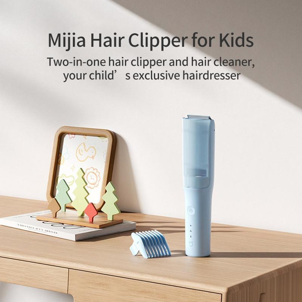 Children Waterproof Hair Clipper with Hair Suction
