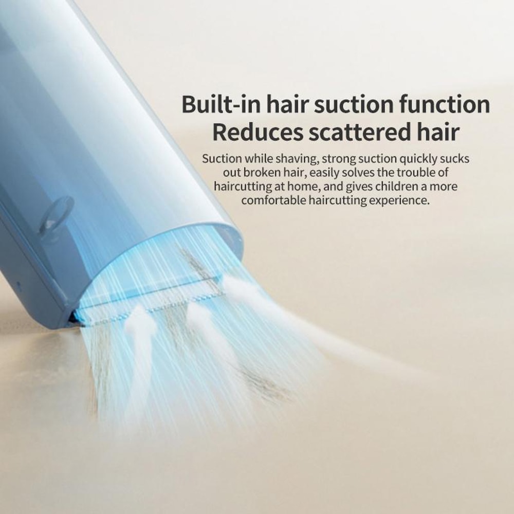 Children Waterproof Hair Clipper with Hair Suction