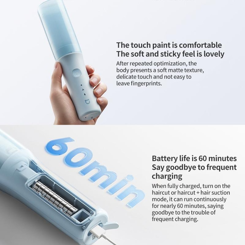 Children Waterproof Hair Clipper with Hair Suction