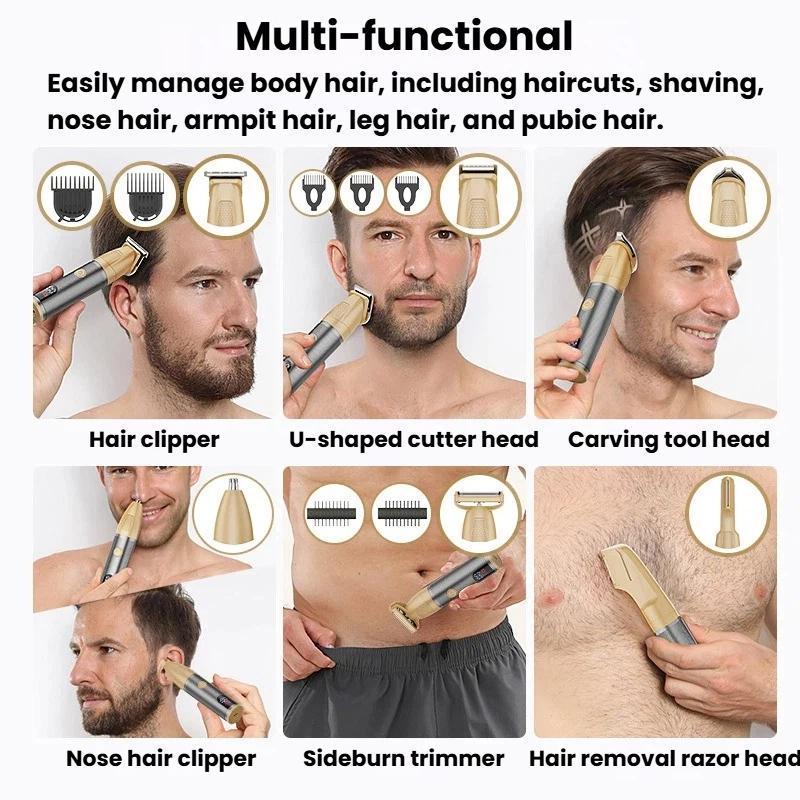 Premium Multifunctional Hair Clipper with Digital Display & Waterproof Design