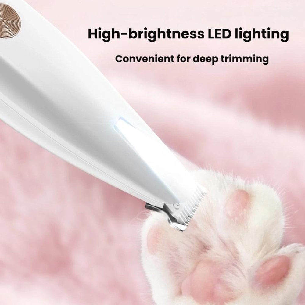 Quiet Cat Dog Pet Paw Hair Trimmer With LED Display Cordless Grooming Tool 7