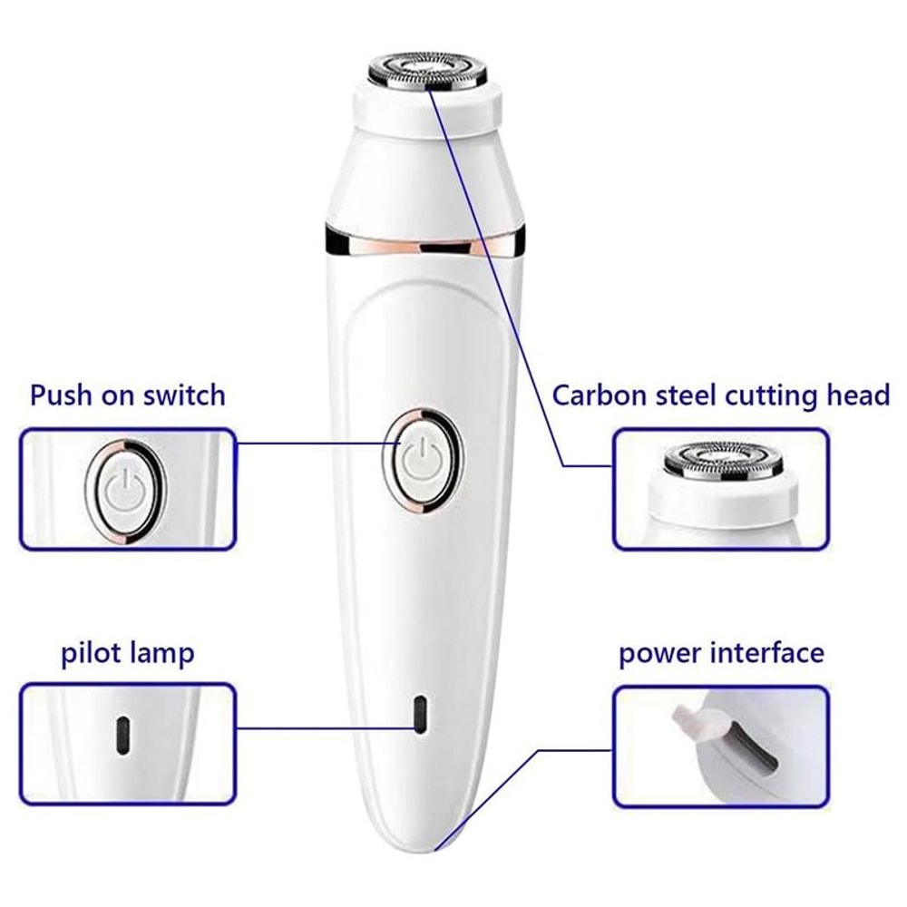 Multifunction Women Shaver & USB Charging Epilator with Eyebrow Trimmer