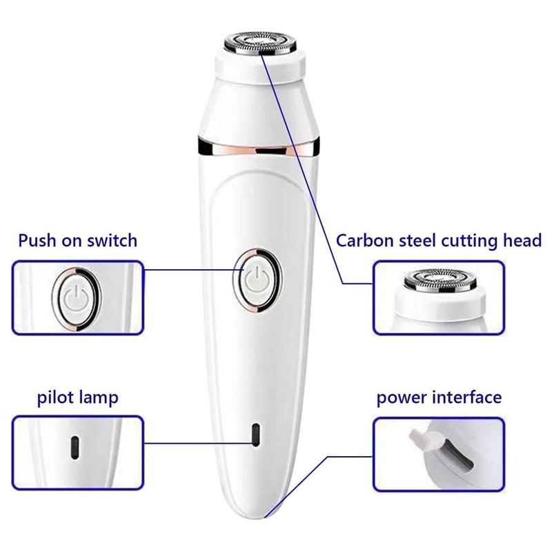 Multifunction Women Shaver & USB Charging Epilator with Eyebrow Trimmer