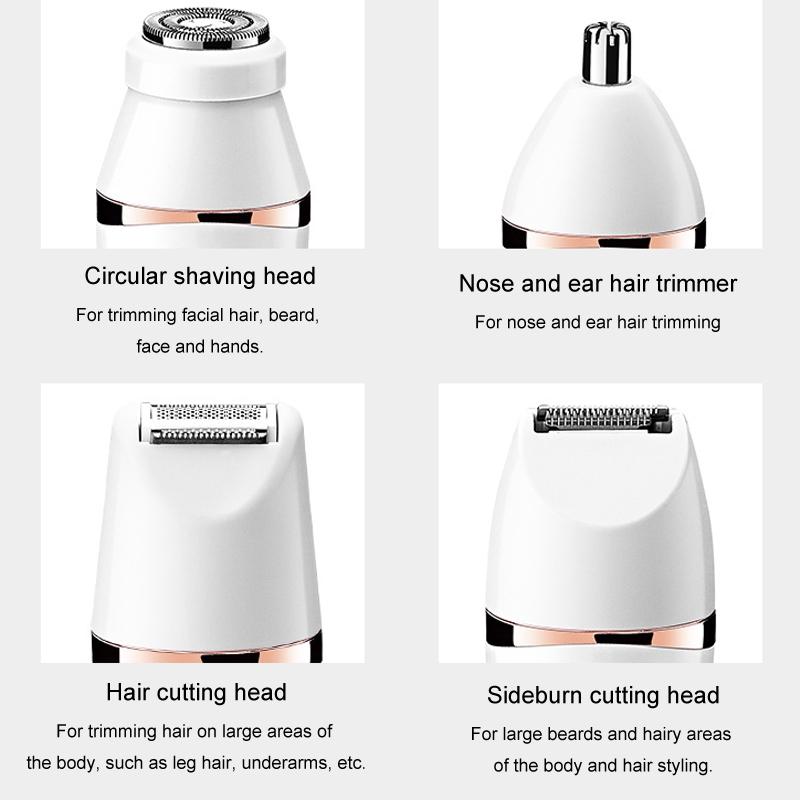Multifunction Women Shaver & USB Charging Epilator with Eyebrow Trimmer