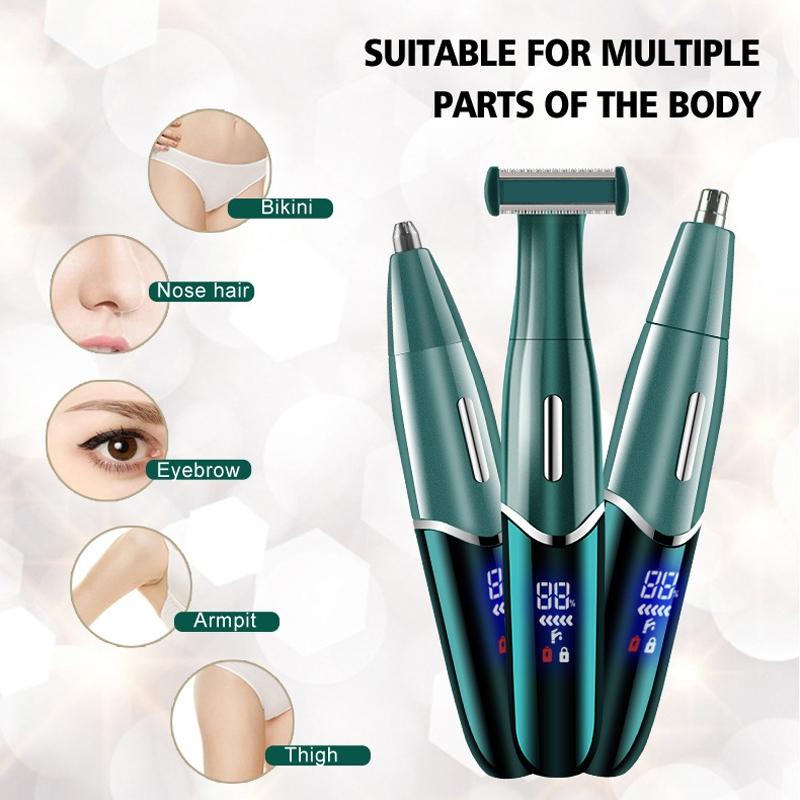 USB Electric MultiFunction Eyebrow Nose Hair Trimmer 4