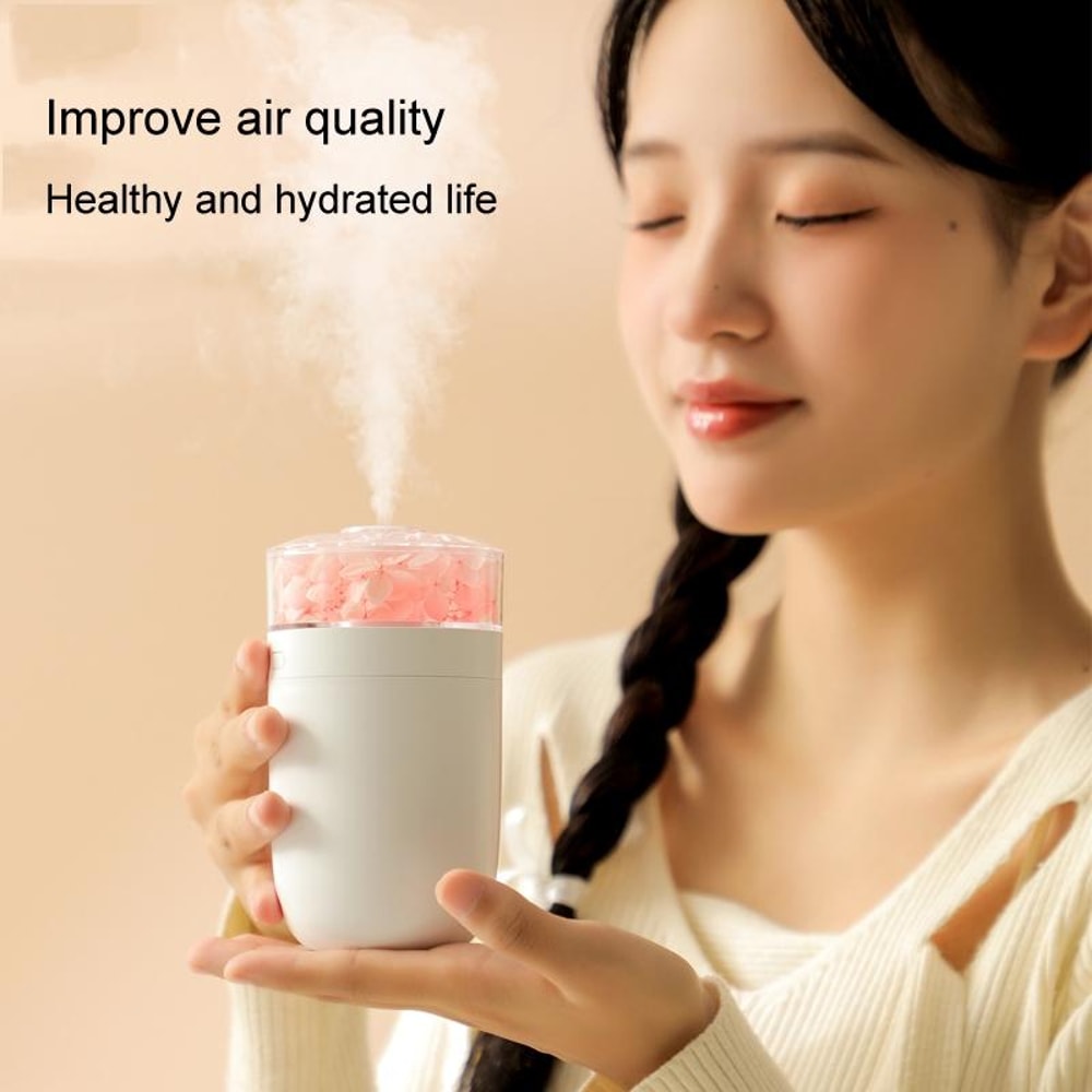 Flower Shaped USB Aroma Air Humidifier With Colorful Ambient Light 6