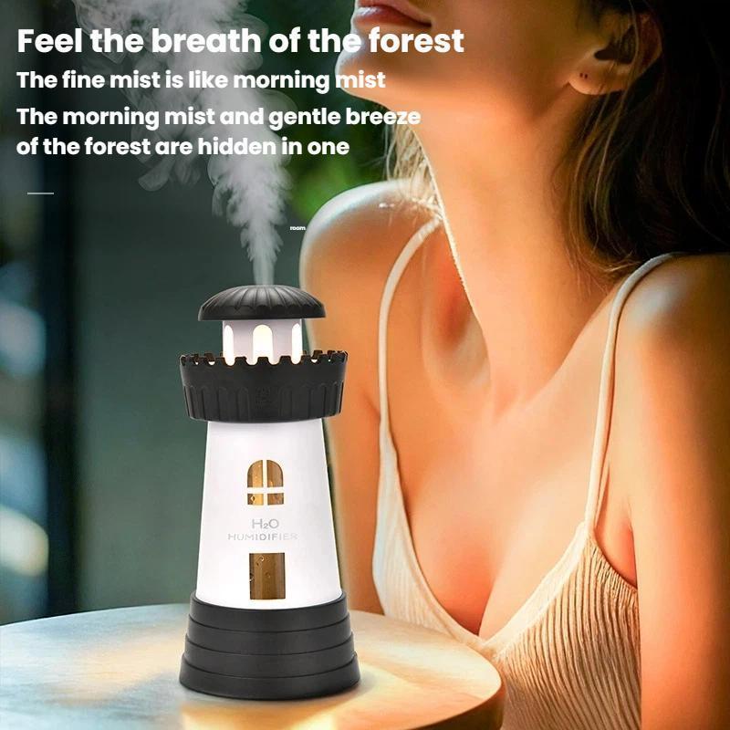 Lighthouse Humidifier Mini Home Diffuser Quiet Mist Portable 2
