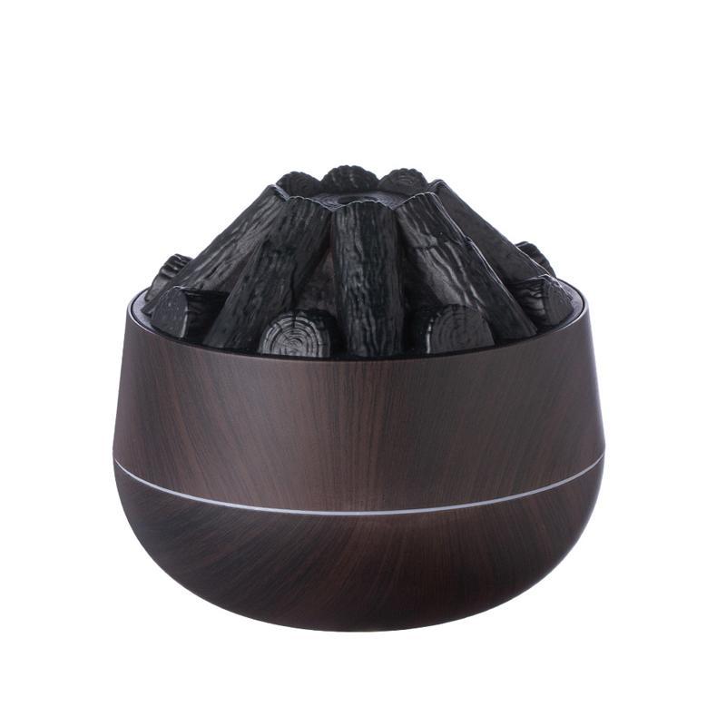 Simulated Charcoal Fire USB Humidifier Night Light With Large Mist Flame Effect 8