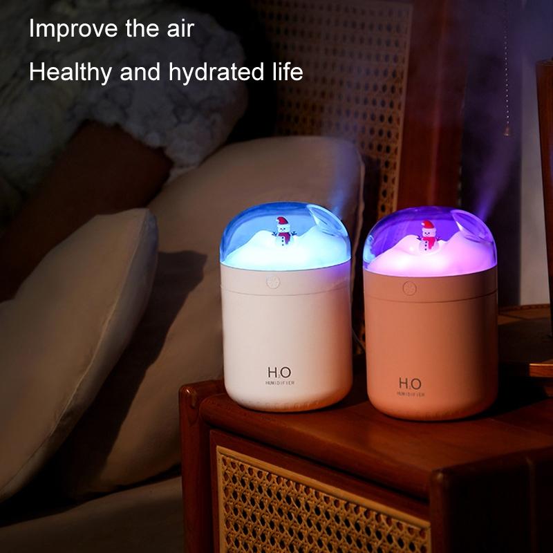 Snowman Humidifier USB Desktop LargeCapacity Colorful Ambient Light 8