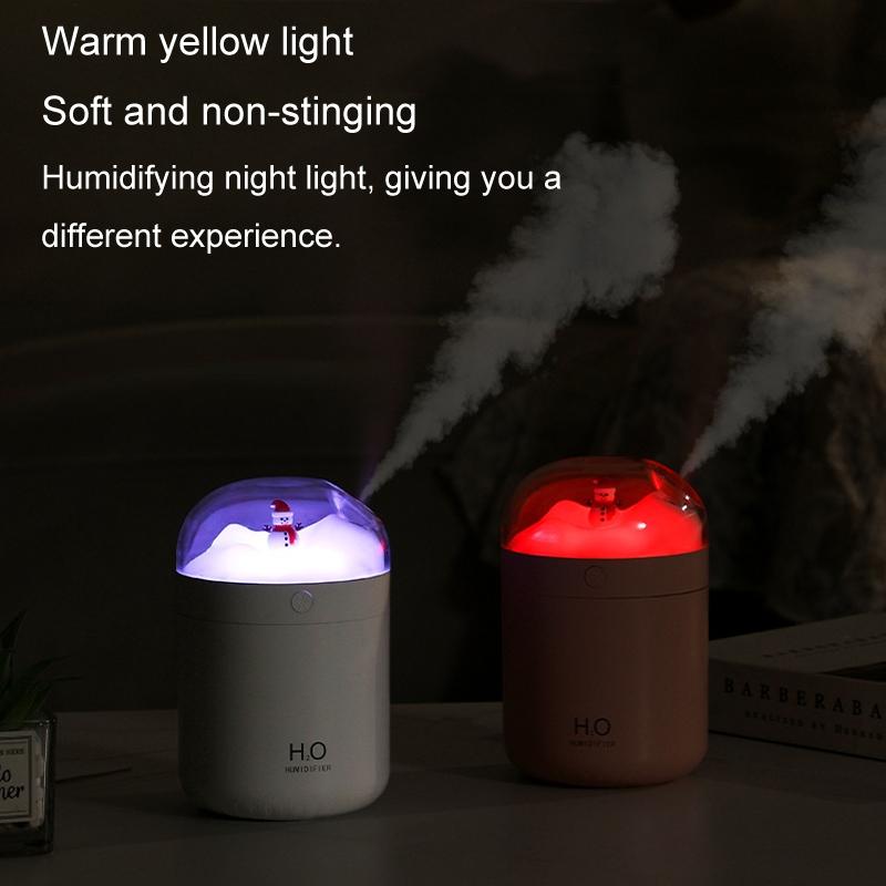 Snowman Humidifier USB Desktop LargeCapacity Colorful Ambient Light 1