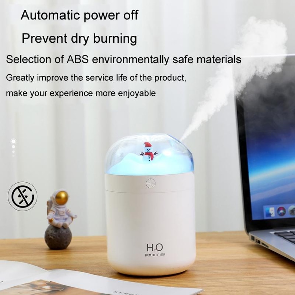 Snowman Humidifier USB Desktop LargeCapacity Colorful Ambient Light 2